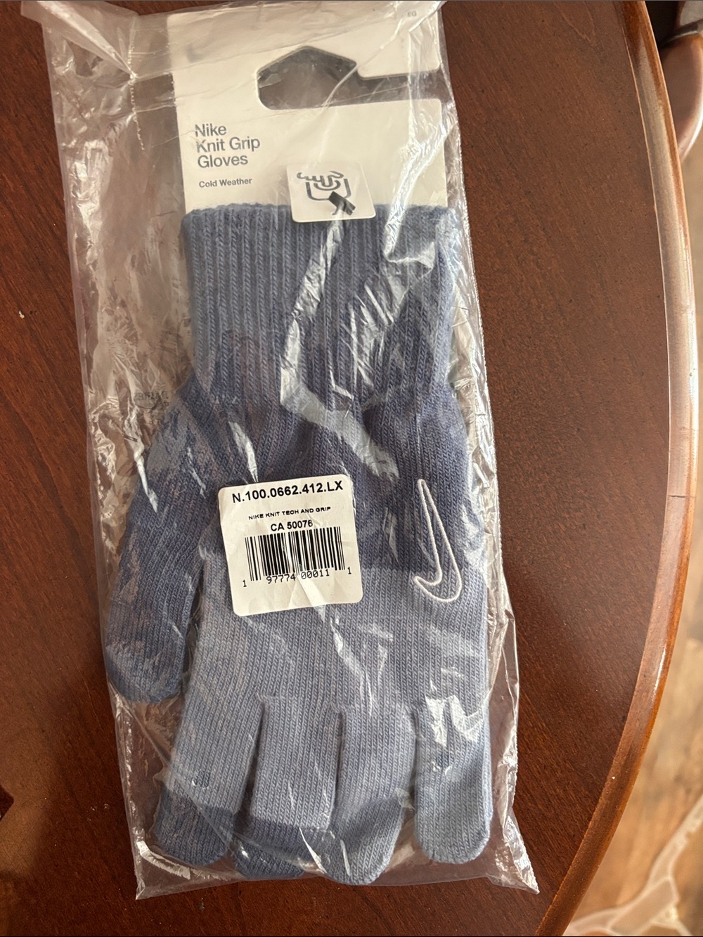 Nike Men's Knit Tech Gloves — Slate Blue
